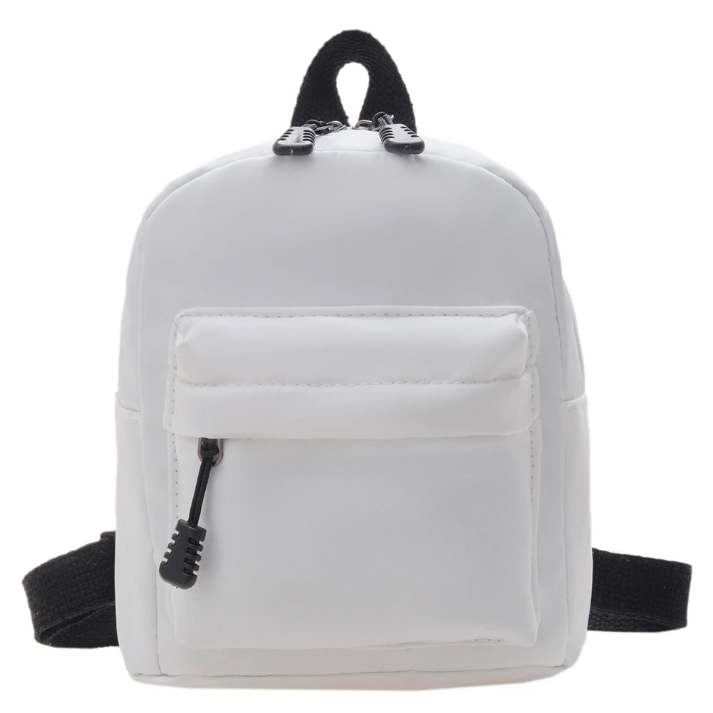 Casual Nylon Women Mini Backpack Solid Color Small School Bags for Students Shoulder Handbags Female Traveling Top-hondle Bags