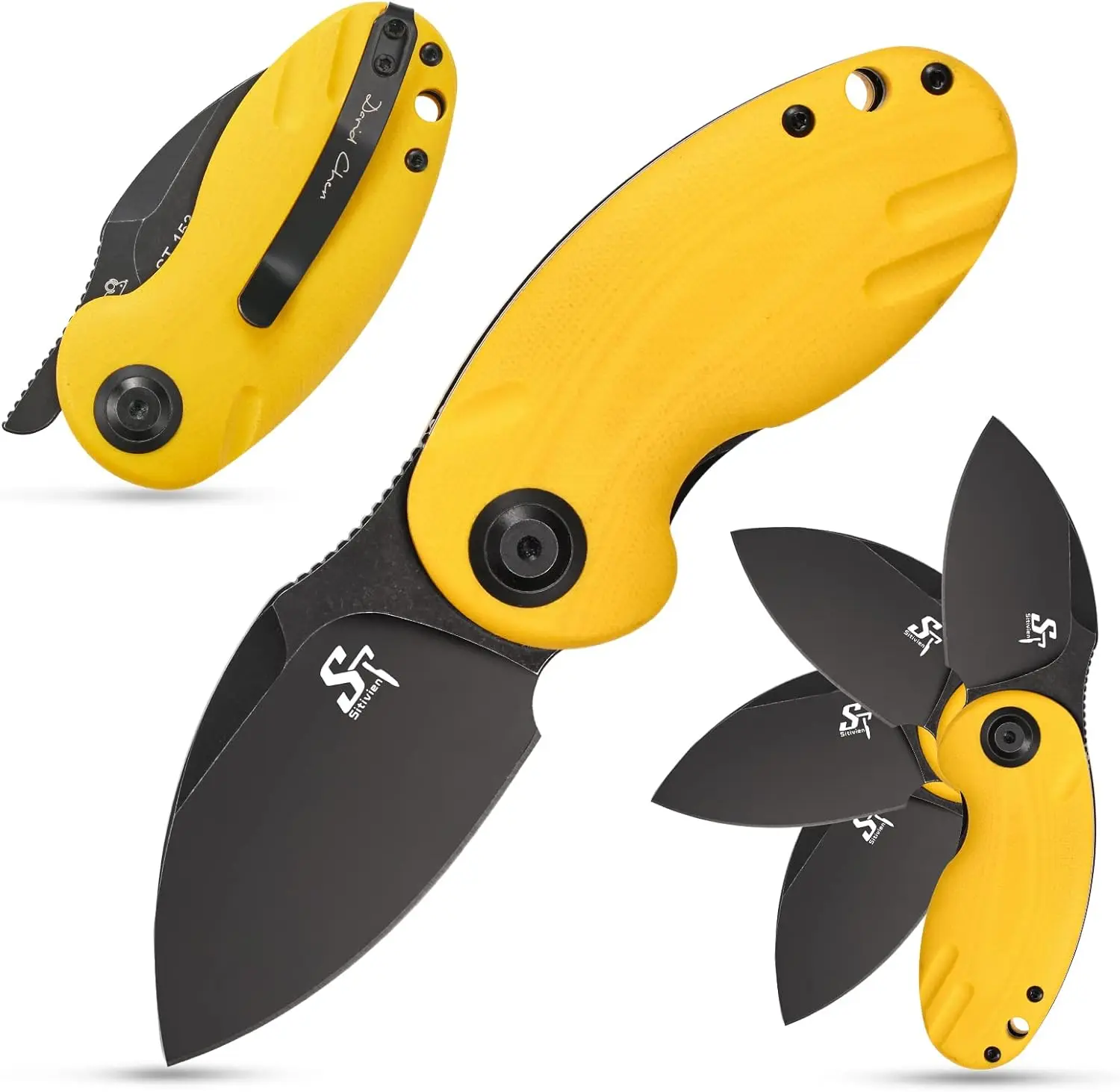 

Карманный складной нож siих ST153 14C28N, лезвие из черной глины G10/ручка из микрокарты, инструмент для повседневного использования, для работы, кемпинга, коллекции