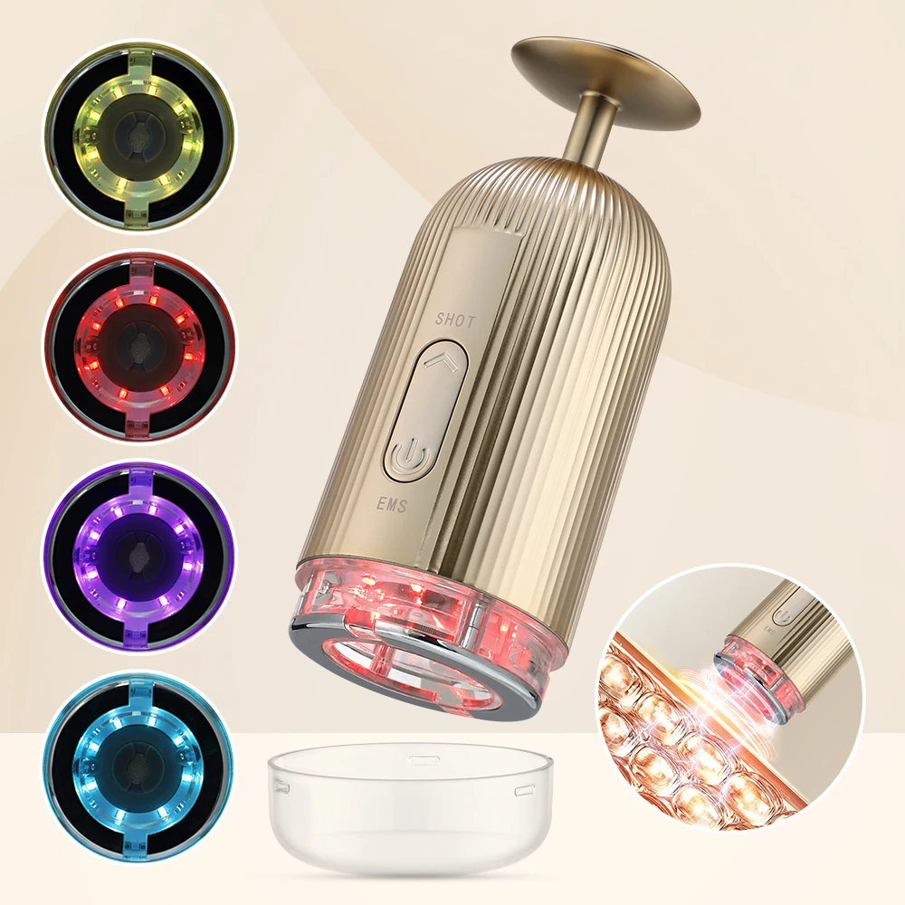 4 in 1 EMS Facial Massager 4 Colors LED Light therapy Skin Tightening Face Lifting Beauty Device Slimming Skin Care Tool