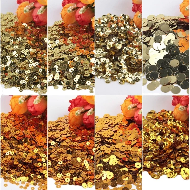 Sparkling Gold Sequin Mix for Crafting and Decoration