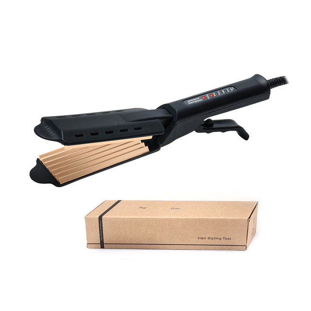 Hair Crimper Wave Corn Irons  Curling Iron Wand Ceramic Corrugated Wave Curler Iron Electric Corrugation hair clips