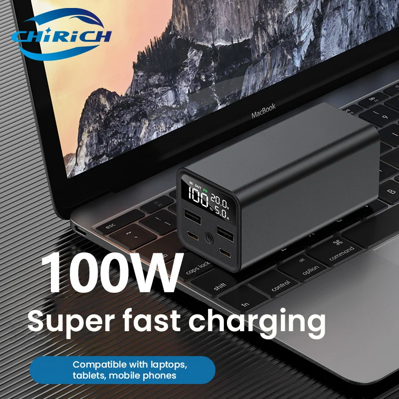 

PD100W USB C Fast Charger Power Bank Station 20000mAh Portable Powerbank External Spare Battery For Laptop iPhone Samsung Xiaomi