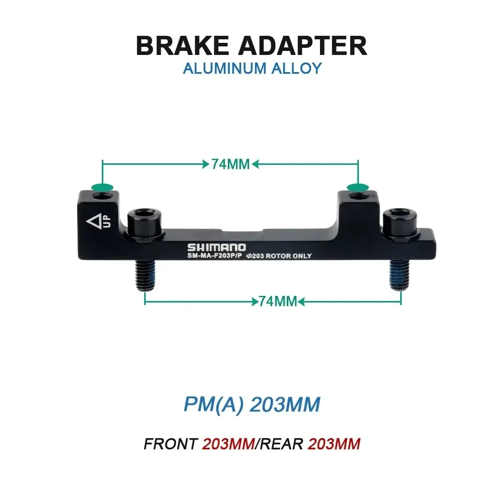 Shimano Rennrad Bremsscheibe adapter pm a 180mm 203mm Bremsrotor Pfosten montage Konverter ultraleichte Fahrrad teile – Detail 3