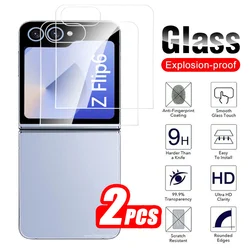 2-Pack Rear Tempered Glass Case & Screen Protector Set for Samsung Z Flip5 (2PCS)