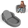 Toddler Travel Bed 2-in-1 Kids Sofa Chair with Removable Cover, Soft Foam Portable Foldable for Carrying Bag 1