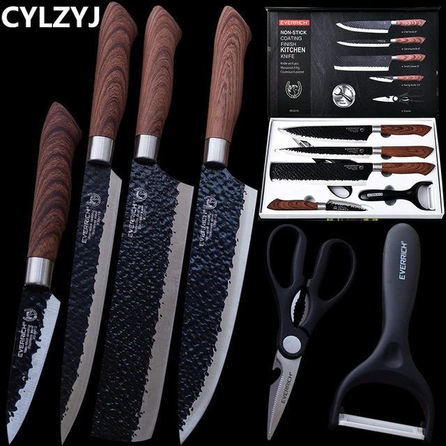 Stainless Steel Knife Sets Scissors  Stainless Steel Kitchen Knives Set -  8 Chef - Aliexpress