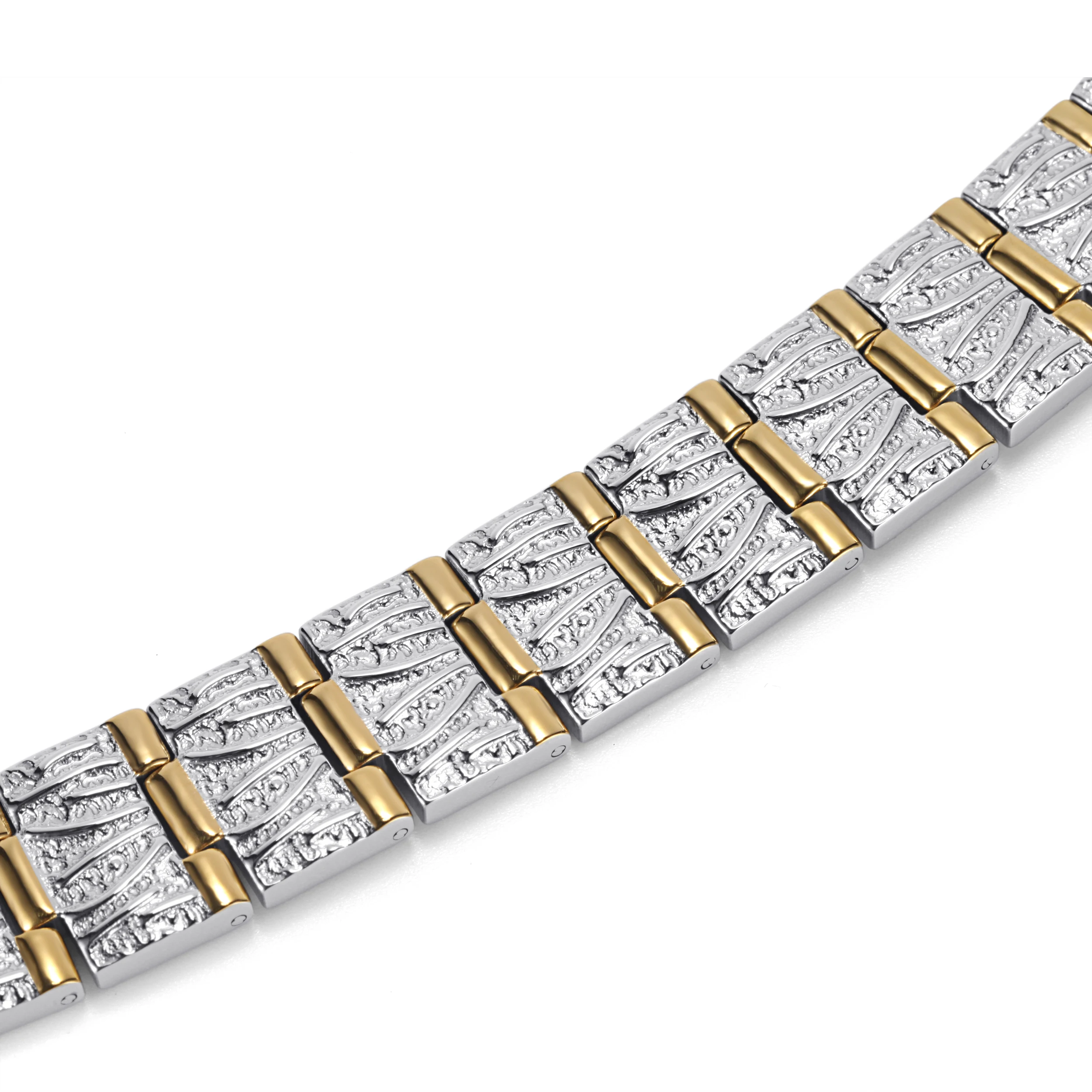 RainSo Fashion Bracelets For Man Stainless Steel Magnetic Therapy Bracelet viking Germanium Luxury Jewelry Wristband Drop-ship