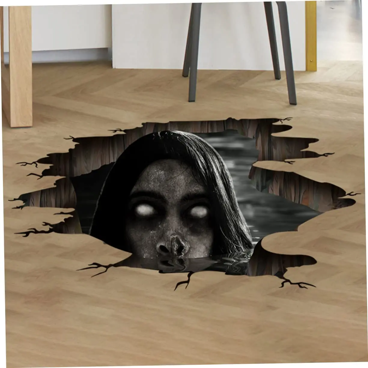 3D Halloween Wall Stickers Removable Vampire Zombie Wall Decals Halloween Party Decorations Supplies for Home Living Bedroom