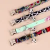 Personalized Printed Cat Collar Adjustable Kitten Puppy Collars With Free Engraved ID Nameplate Bell Anti-lost Cats Collars 4