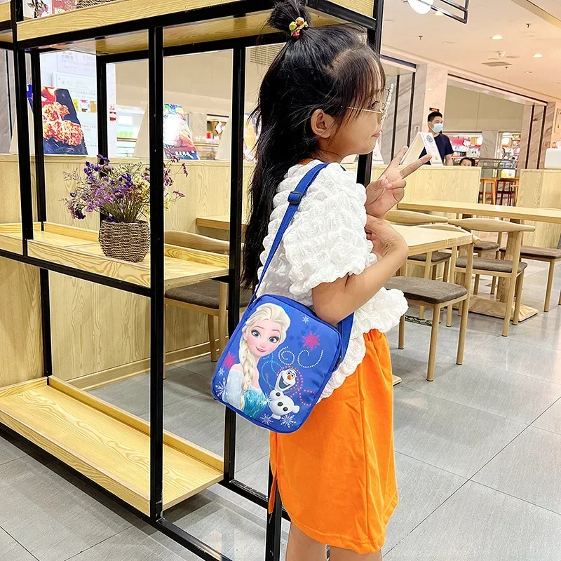 Crossbody Bag MINISO Disney Princess Series "Frozen 2" Elsa Sophia Cartoon Shoulder Bag Girls Casual Fashion Handbag