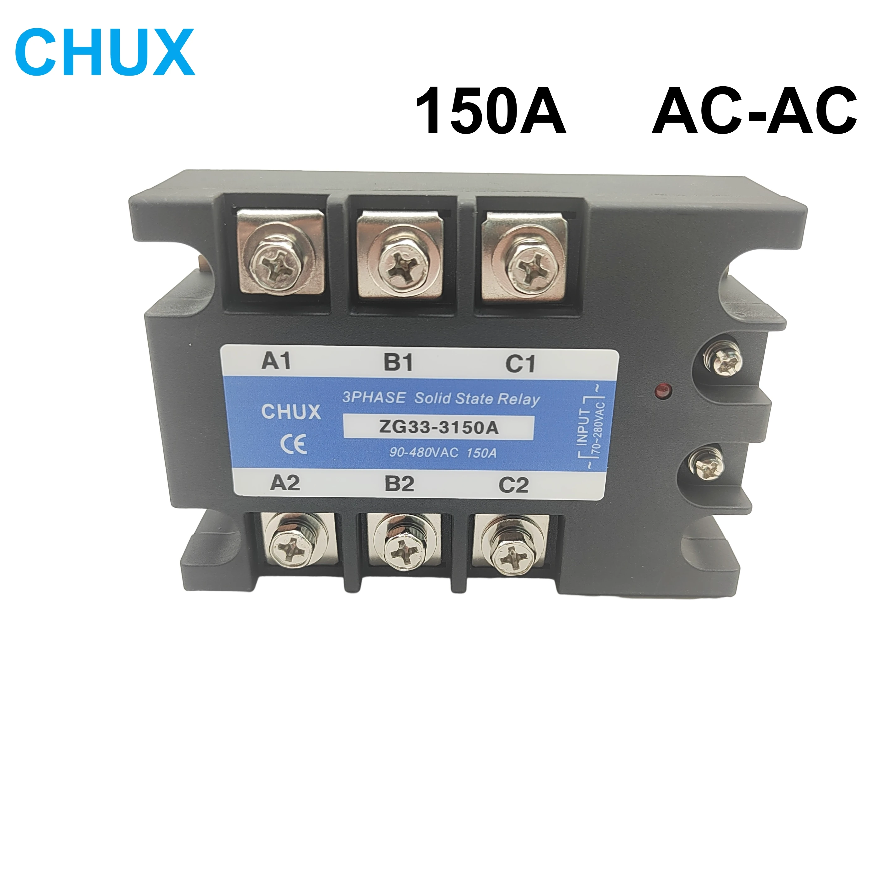 Chux Relè A Stato Solido 150A 3 Fasi 220V Ac A Ac 150Aa 380Vac Ssr Mini Relè Elettrici Zg33-150A