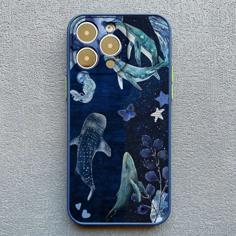 Space Ocean Whale Shark Shockproof Phone Case