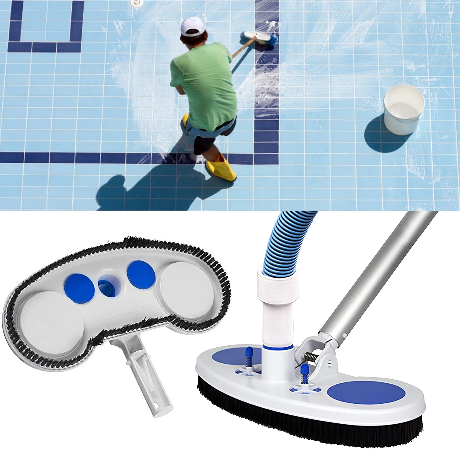 

13 Inch Wide Pool Spa Vacuum Head For Inground Above Ground Pools Vacuum Cleaner Brush Swimming Pool Cleaning Tools