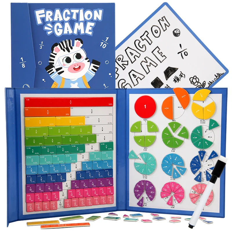 Montessori Magnetic Learning Math Puzzles Toys for Children Wooden Book Set Kids Arithmetic Educational Toys Teaching Aids puzzle toys wooden puzzles wooden toys magnetic puzzle toys