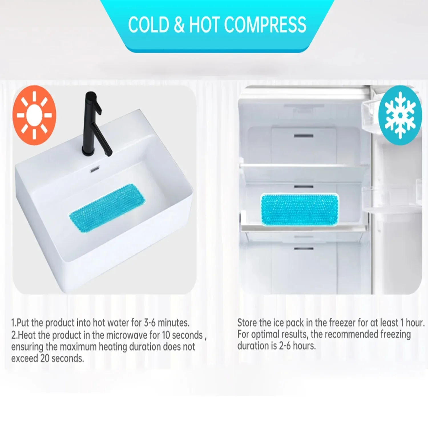 Reusable Hot Cold Pack for Cooling Relief Gel Ice Pack & Heat Relax Pad Instant Pain Relief For Neck Back Body Care Tools