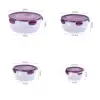 Sealed Round Refrigerator Storage Box with Lid Plastic Trasparent Crisper Food Containers Stackable Microwave-heated Lunch Box 6