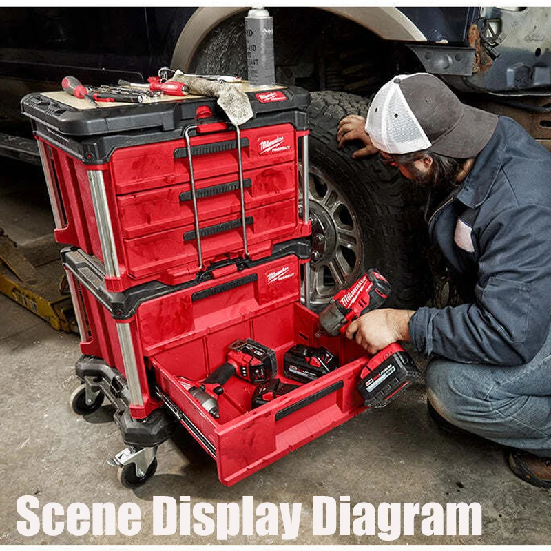 Milwaukee PACKOUT Stackable Drawer Tool Box 48-22-8442 48-22-8443 48-22-8444 48-22-8447 Heavy Storage Case Tool Accessories 6