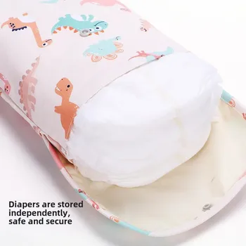 Borsa da viaggio per pannolini per bambini per adulti ABDL modello simpatico cartone animato impermeabile portatile Borsa da viaggio per esterni