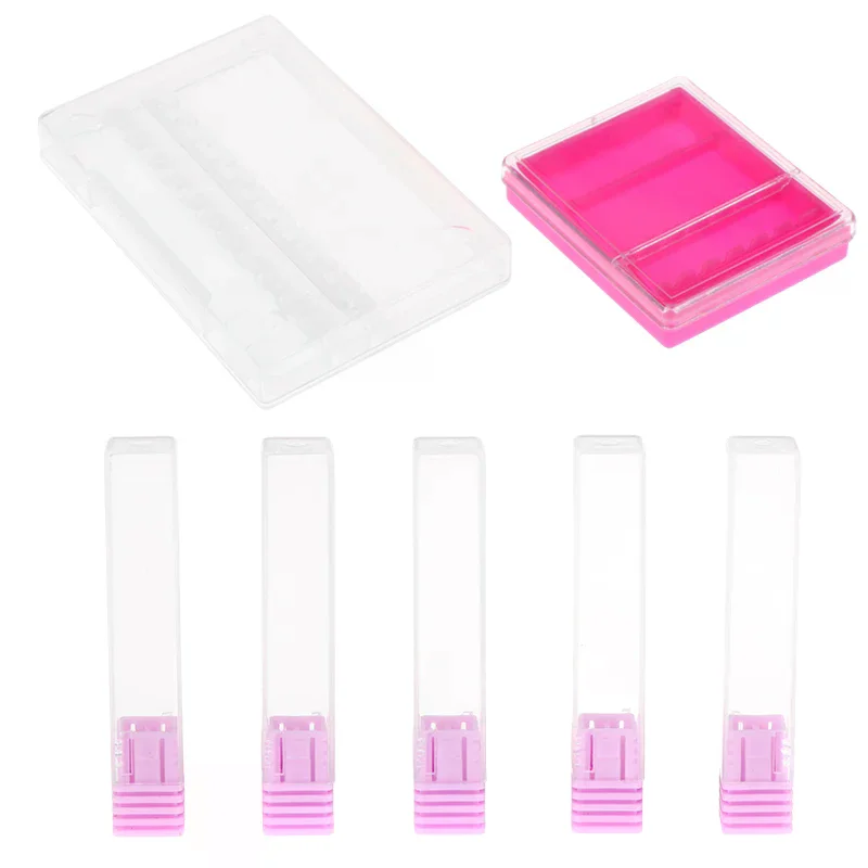 1/5Pcs Nail Drill Bit Storage Box - Display Stand for Milling Cutter Accessories, Organizer Case for Nail Art Tools Salon DIY