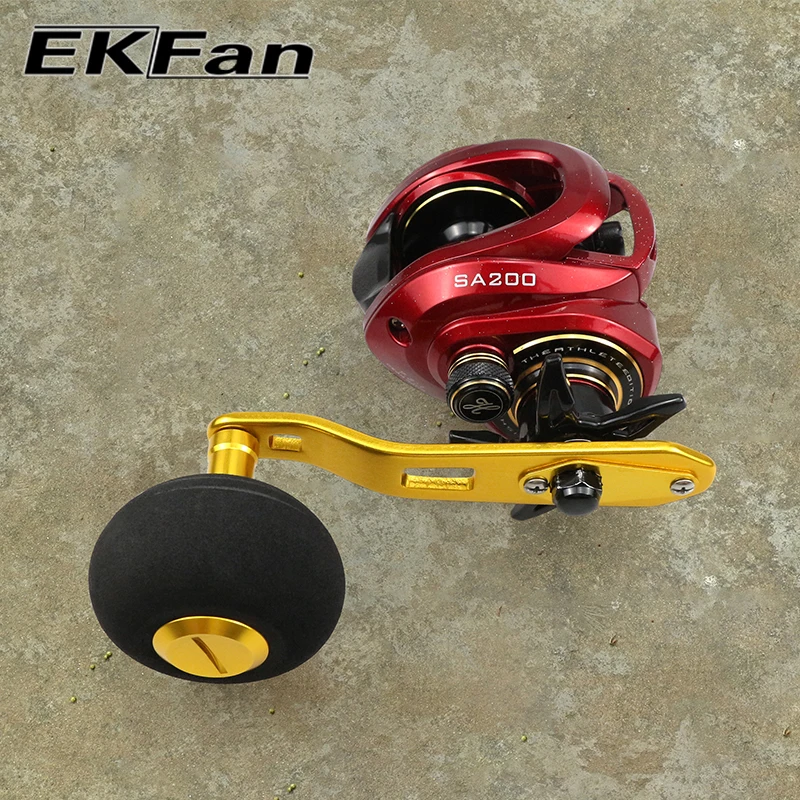 EKFan 110MM 135MM Legierung Griff 50MM EVA Knöpfe Für Grip Angeln Baitcast Reel Rad DIY Teile – Detail 8