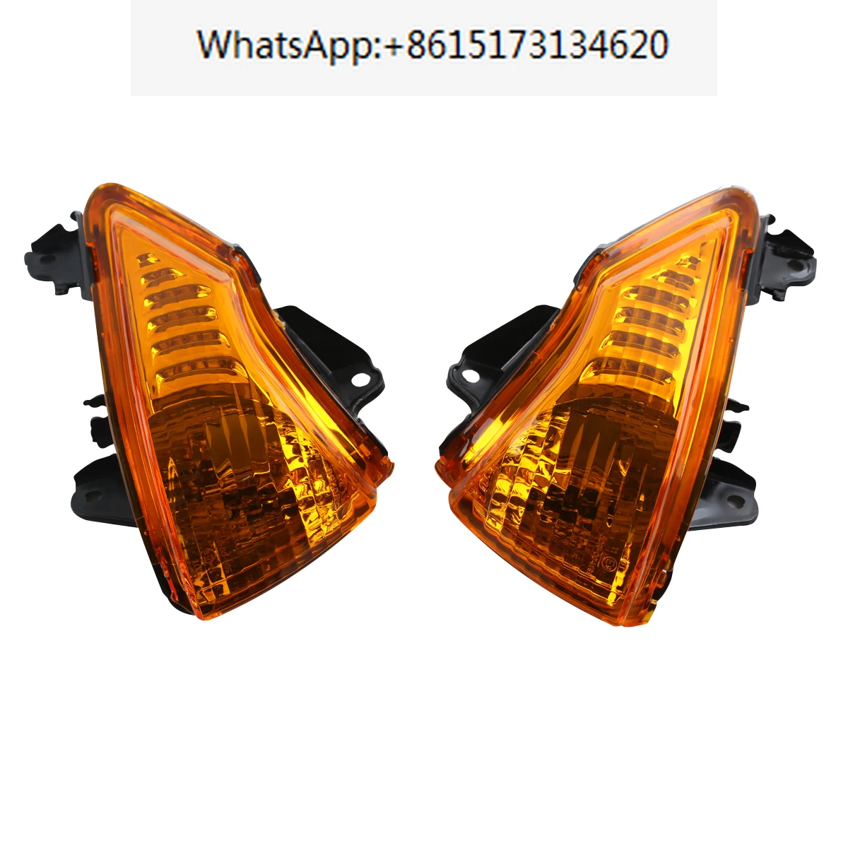 

Motorcycle Front Turn Indicator Signal Winker For Kawasaki ER6N ER6F ER6R 2009-2011 2010 Black/Clear/Orange Lens