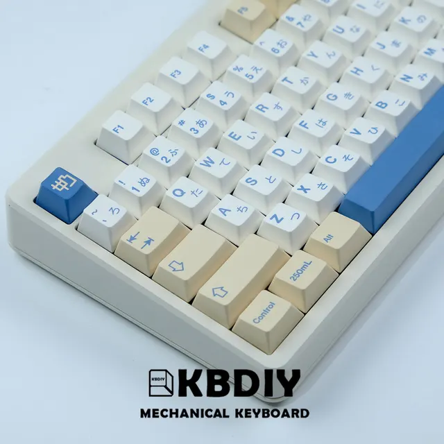 GMK Soymilk Keycap 135 Keys PBT Japanese Korean Keycap ISO Enter Cherry Profile