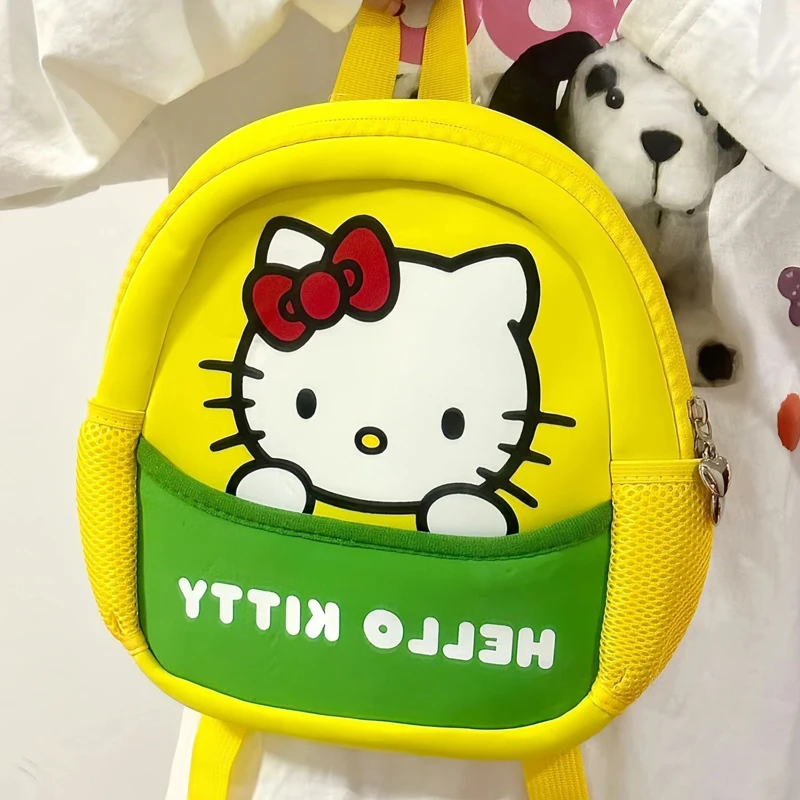 

Ins Anime Sanrio Kawaii Hello Kitty Backpack Children's School Bag College Student Casual Cartoon Kitty Female Bag Girls Gift
