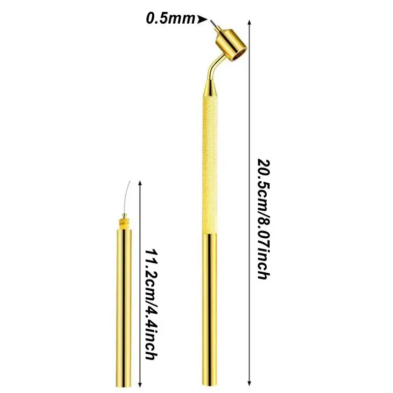 Metal Thin Line Fluid Writer Paint Smudger Liquid Writer 0.5mm/0.7mm For Tilting Precision Scale Pen Repair Touch Up Paint Pen