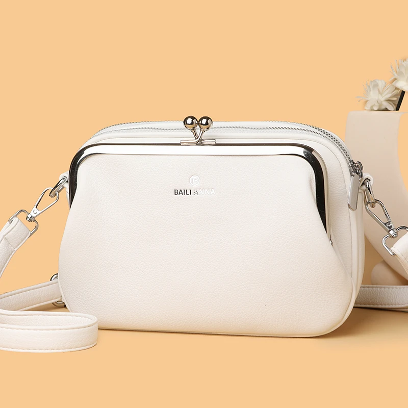 Elegante Borsa a Tracolla per Donne in Morbida Pelle, Borse a Tracolla di Design con Tasche Multiple, Borsa Messenger, Borsette e Borse da Donna - immagine 3