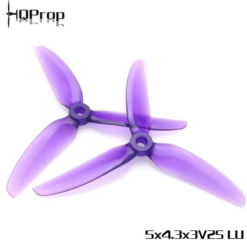 HQPROP 5x4.3x3V2S Hélices PC 3 Pales 5 pouces 6 paires pour Drone FPV