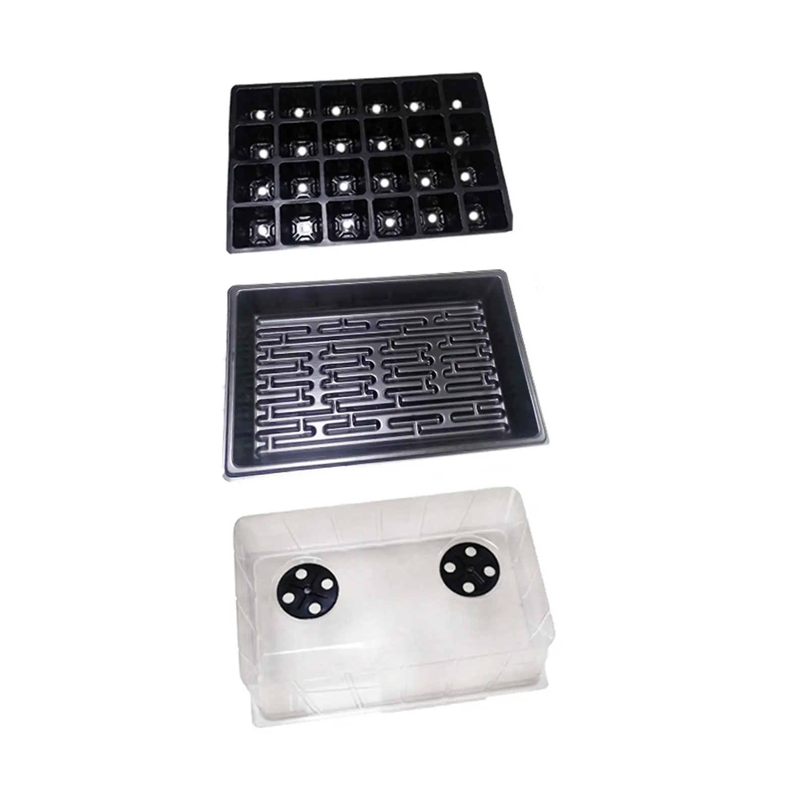 Nursery Seedling Tray with Ventilation Holes with Holes Seedling Starter Trays for Greenhouse Fruit Seeds Growing Vegetable