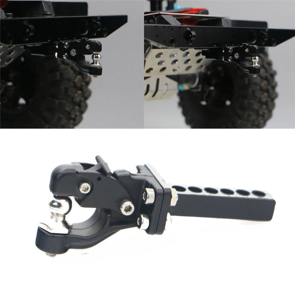 BAAU 4X Hitch Trailer Hook for 1:10 Scx10 90046 90047 Trx4 Rc Crawler Car