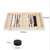 Two Players Against Wooden Billiard Board Game Fun Family Parent-Child Interactive Catapult Competitive Educational Set Toys 1