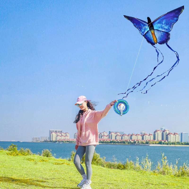 YongJian Crystal Butterfly Kite Beautiful Blue Kite Outdoor Fun Kite flying toys for children Outdoor sports toys