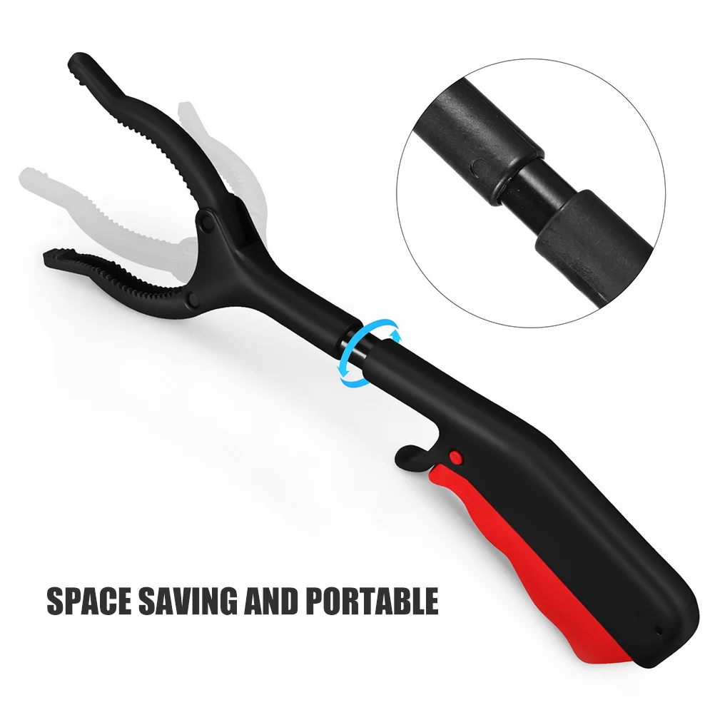 2Pcs Trash Picker Grabber Reacher For Short Garbage Collector Walking Stick Gripper Tool Durable Plastic Design Ergonomic Handle