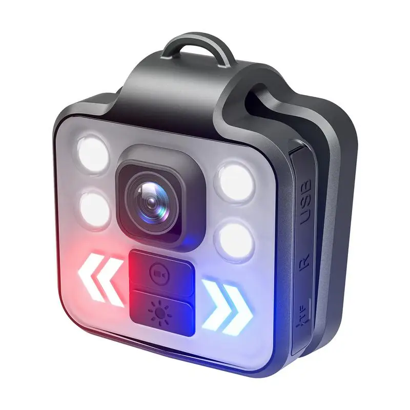 Mini Câmera Esportiva com Luz Led Gravação de Vídeo Filmadoras de Segurança Efeito de Aviso Dia de Noite ao ar Livre 1080p hd
