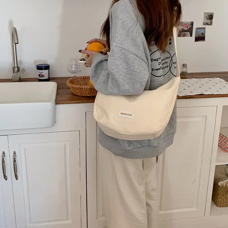 Crossbody Bag for Female 2024 New Women's Bag Underarm Bag 3 In 1 Nylon Black Y2k Hobos Top Handle Bag Single Shoulder Bag