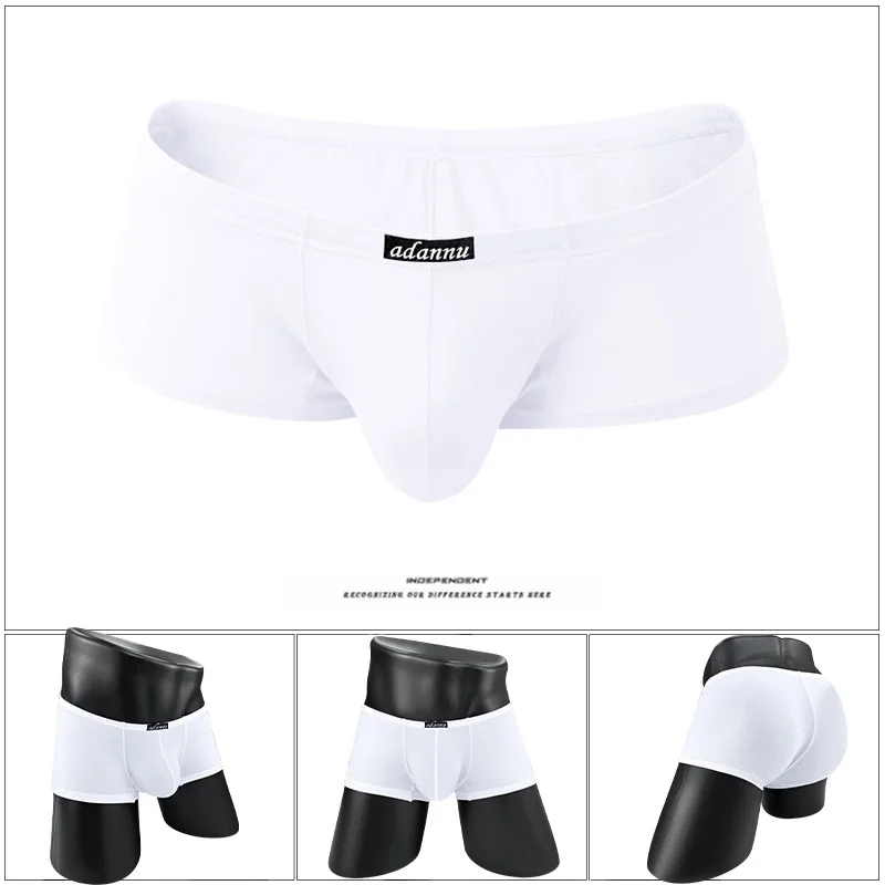 Simple, solid color, new thin Modal boxers, low waist and light boxers AD741 3