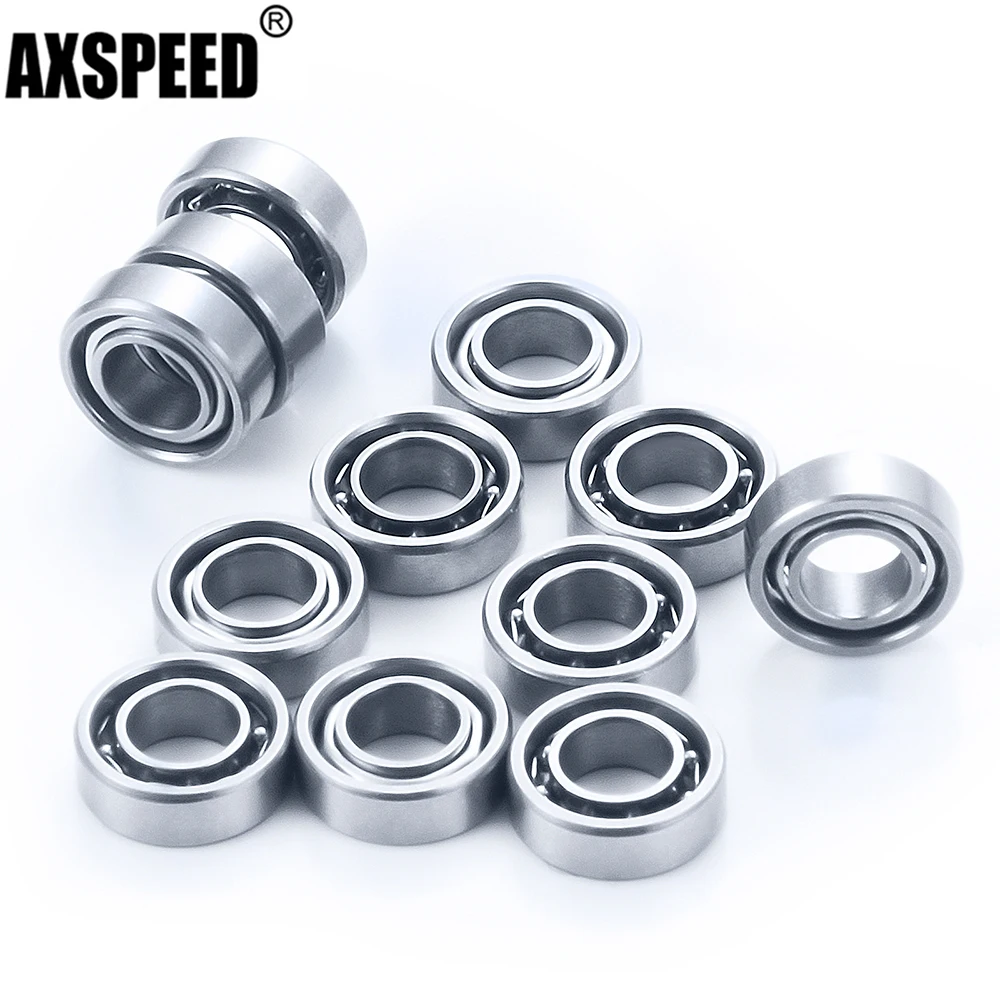 

AXSPEED 12Pcs Ball Bearing Kit Rubber Sealed Chrome Steel for WPL C14 C24 C34 C44 MN D90 MN-90 MN99S RC Crawler Car