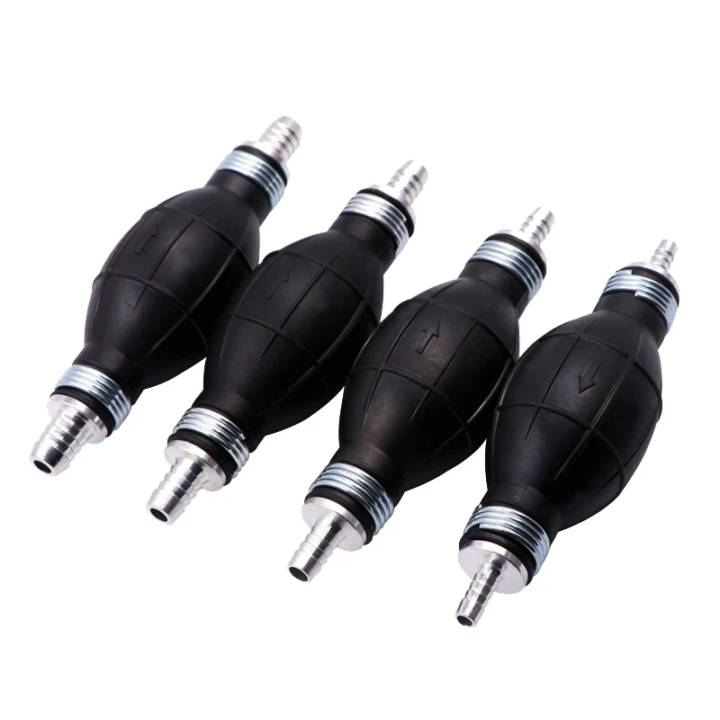 Rubber Aluminum Manual Fuel Pump Hand Primer Oil Gasoline Petrol Diesel Liquid Transfer Pump 6mm/8mm/10mm/12mm