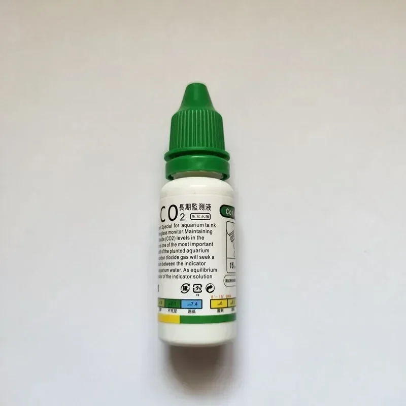 Aquarium CO2 Indicator Solution 15ml Fish Tank Long-Term Monitor CO2 Test PH Liquid ForAquatic Plants Used with Drop Checker co2 indicator solution