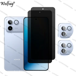 Enhanced Privacy Anti - Spy Tempered Glass Screen & Camera Lens Protector for Honor Win (2 Glass and 2 Lens)