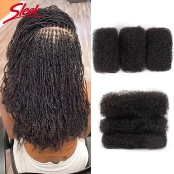 Elegante Remy Afro crespo capelli ricci sfusi per intrecciare QVR capelli umani vergini peruviani sfusi per Locs trecce di colore marrone naturale