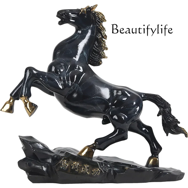

Copper Horse Ornament Win Instant Success Lucky Living Room Office Home Decoration Crafts Gifts