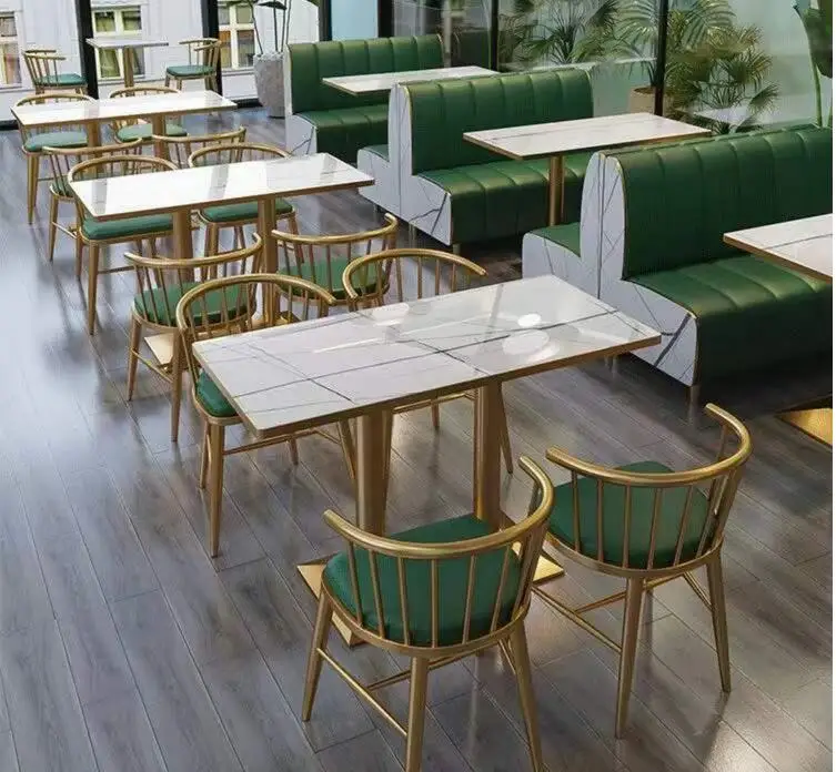Cafeteria, sofa, dining hall, catering shop, stool, hamburger shop, dessert milk tea rock plate table and chair comb
