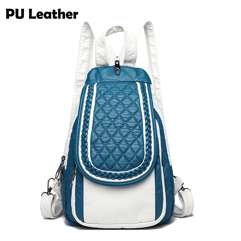 

Summer Style Back Pack Ladies Leather Backpack 3 In 1 Women Bagpack Small Travel Backpack for Teenage Girls Sac A Dos Mochila