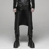 PUNK RAVE Men's Punk Removable Side Stereo Pocket Half Skirt Stage Performance Party Club Cosplay Men  Pants 2