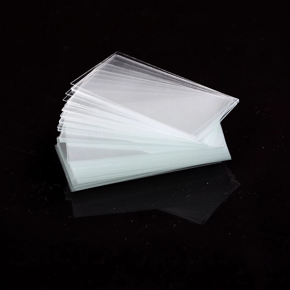 Laboratory Glass Slide 100 Pcs Transparent Square Glass Slides Coverslips Coverslides For Microscope Optical Instrument Microscope Cover Slip