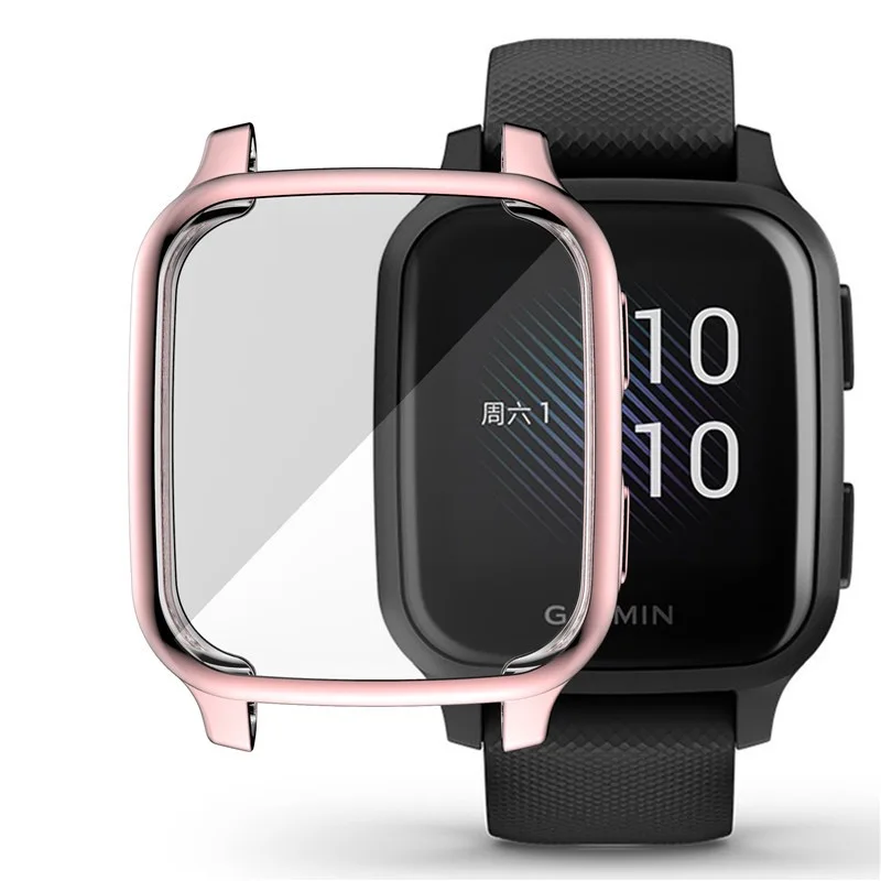 Soft TPU Screen Protective Case for Garmin Venu SQ Music/SQ 2 Music Cover Bumper Protection Shell