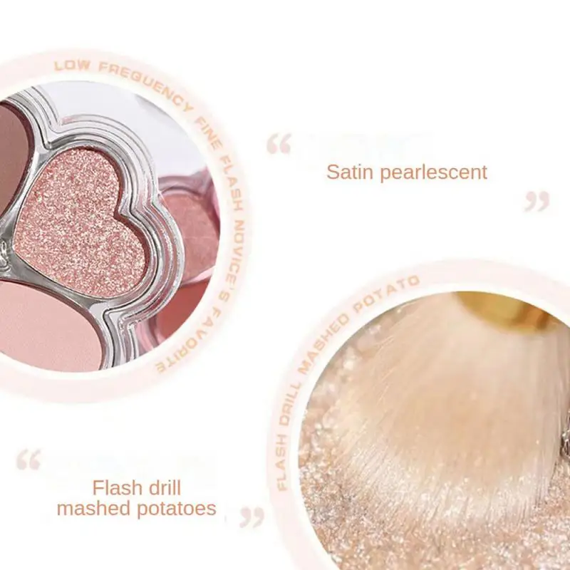 Eye Shadow Plate 4 Color Pearly Shiny Glitter Korean Art Eyeshadow Makeup Palettes
